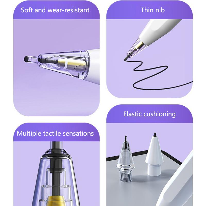 Pencil Tips For Apple Pencil 1/2 Gen Replacement Crystal Diamond Tips For iPad Pencil 1/2 Anti-wear Stylus Pen Tips