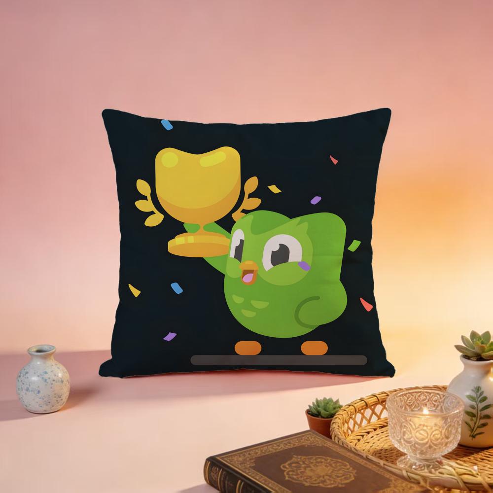 Popular DDuolingoed Cushion Cover Premium SkinFriendly Pillow Case MultiPurpose for Home Office Travel