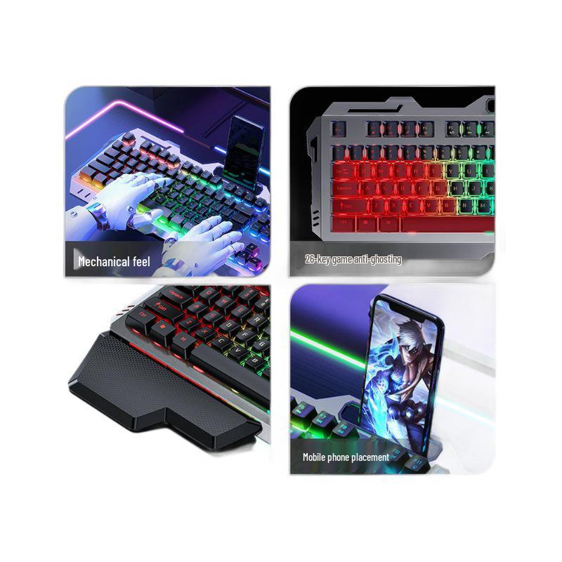 GX80 Wired Mechanical Keyboard, Mouse & Headset Set for E-sports Gaming Laptops