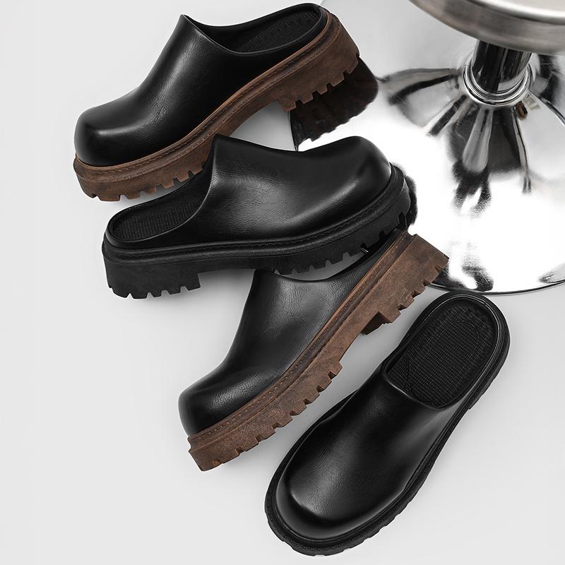 TUINANLE Mens Half Slippers Summer Sandals Soft Sole Breathable Comfortable Walking Shoes Platform Casual Shoes