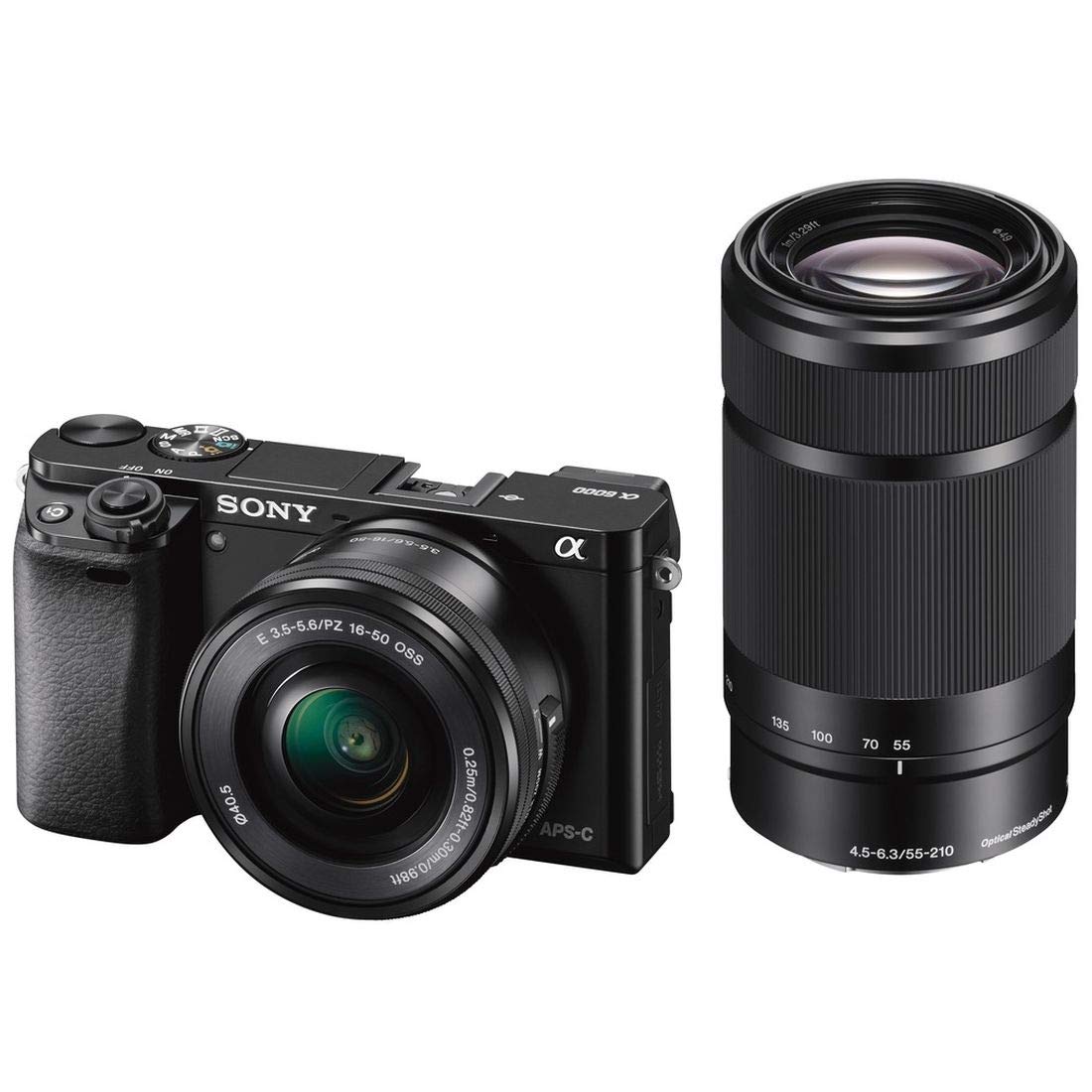 

SONY Mirrorless Single Lens Double Zoom Lens Kit E PZ OSS E OSS Black B 6000 16-50mm F3.5-5.6 + 55-210mm F4.5-6.3 ILCE-6000Y