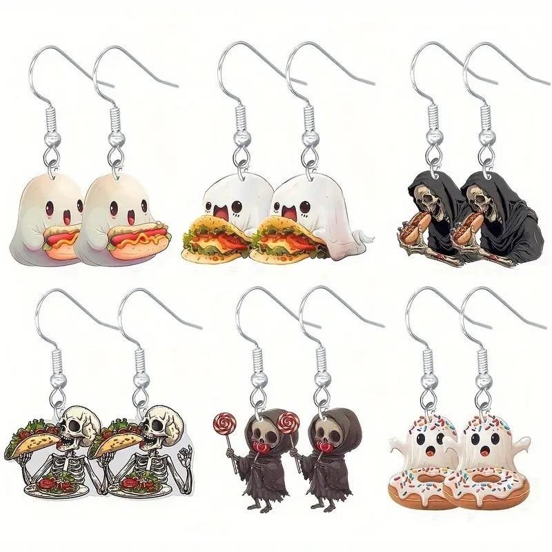 

Акриловые серьги-подвески на Хэллоуин для женщин, украшение на вечеринку