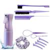 27Pcs Professional Hair Brush Set, Hair Styling Comb Kit with Continuous Spray Bottle, Scalp Massage Shampoo Brush for Salon
