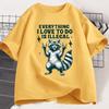 Funny Raccoon Graphic T Shirts Humor Cotton T Shirt for Unisex Women Casual Short Sleeve Loose Tshirt Harajuku Unisexs Clothes Tops