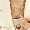LT-P1369 Trendy Women's Pendant Necklace with Titanium Steel Silver & 18K Gold Plating Heavy Workmanship
