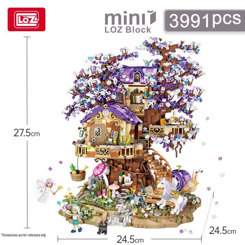 Elf Treehouse Building Blocks with Luminous Parts - Activity Gift for Girls