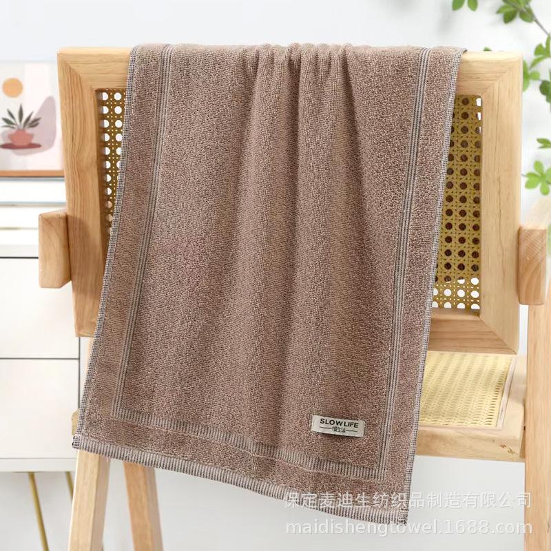 Pure Cotton Thickened Towel Striped Men's Towel Soft Absorbent Durable Women's Face Towel