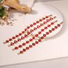 18K Gold Plated Brass Enamel Dripping Oil Craft Insect Seven Star Ladybug Cute Sweet Bracelet Women's Fashion Zircon