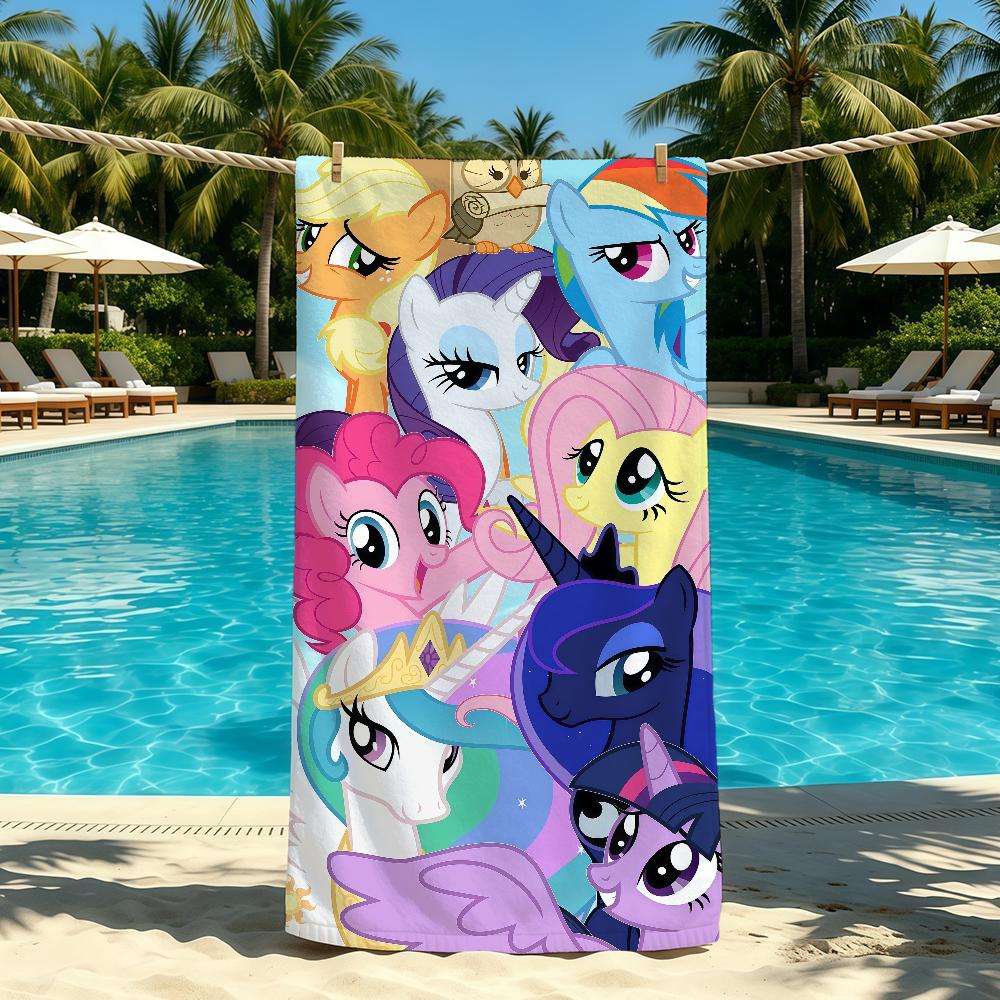 Cartoon M-My L-Little P-Pony Towel For Outdoor Camping Beach Towel Super Absorbent Quick-Drying Summer Towel