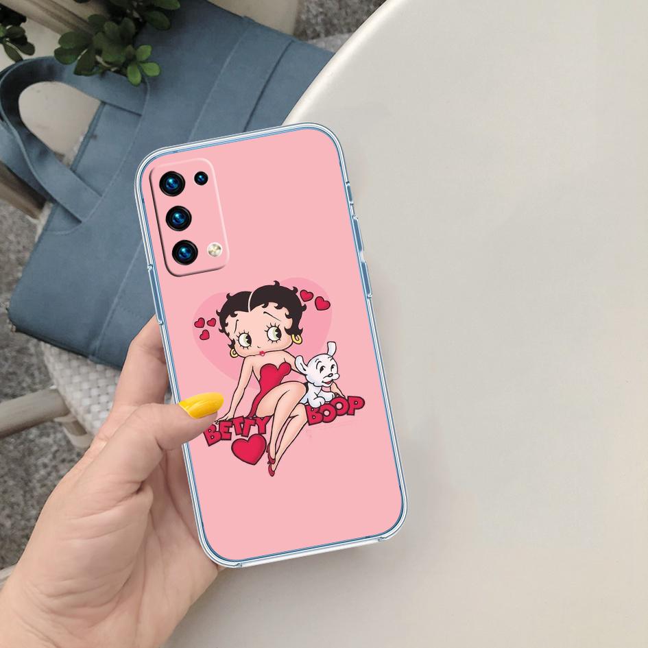 

PP8 B-Bettys Art B-Boops Soft Shell Transparent Phone Case for Motorola Moto G7 G8 G9 G84 G85 G73 G24 G15 Z2 Play Power Plus Motorola Moto G9 Play
