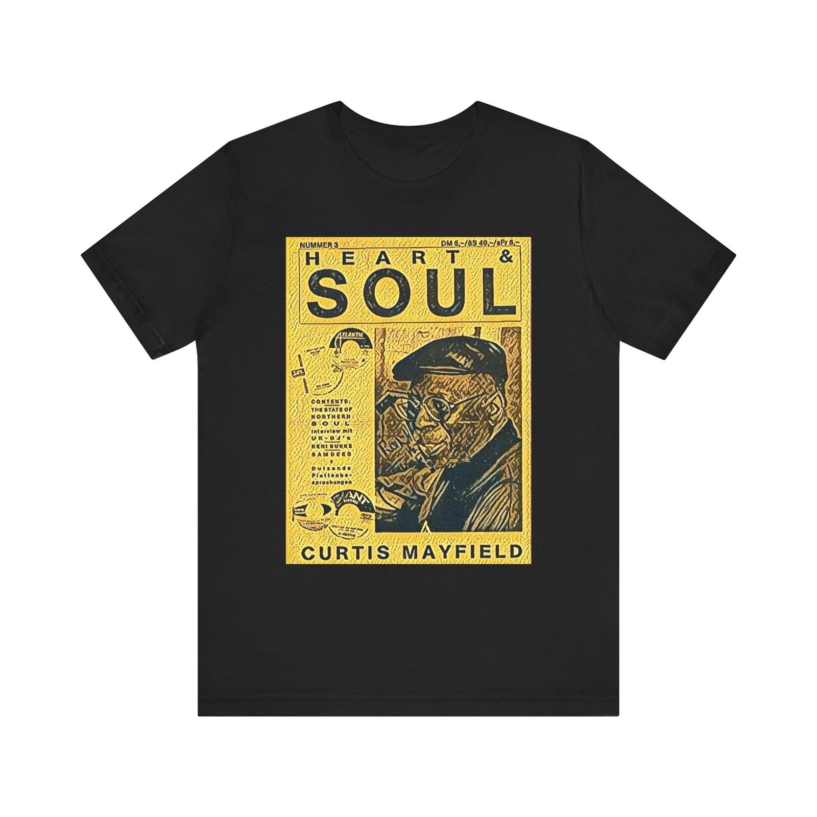 Curtis Mayfield Graphic Print Art Crewneck Unisex Jersey Short Sleeve Tee Unisex T-Shirt S