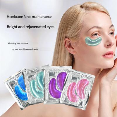30PCS Shimmering Crystal Eye Mask Pads with Collagen, Deep Hydration for Fine Lines, Revitalizing Under Eye Treatment 6g