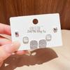Copper-Plated Gold Fashion Earring Set: Lightweight, Luxurious Six-Piece Studs with a Versatile High-End Feel for Women