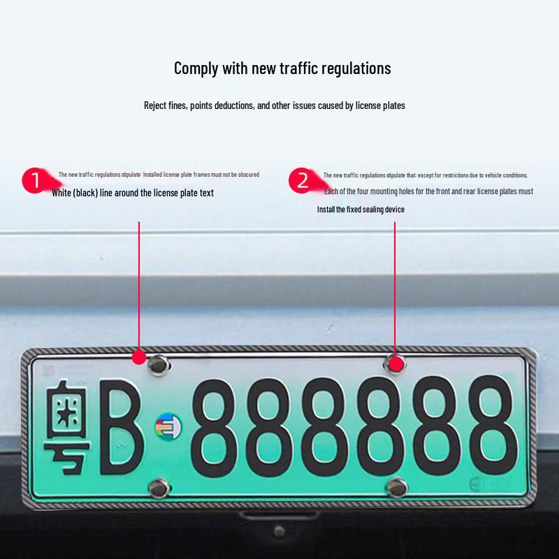 Snap-on Full License Plate Holder for 2023 Tesla Model 3 - Modified Accessory.