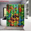 1Pc Forest Cartoon Dinosaur Printed Waterproof Shower Curtain Bathroom Partition Privacy Multiple Sizes 12 Hooks Easy To Install