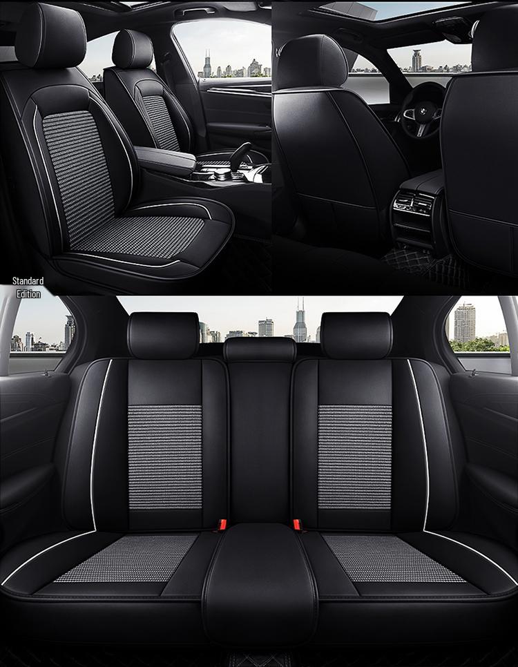 Compatible with 2013, 2015, 2016 Buick Excelle Leather Car Seat Cover, All-Season, Full Coverage