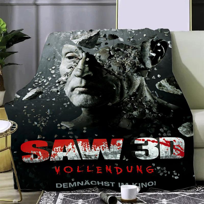Saw X Horror Thriller Movie Printed Blanket Picnic Blankets Warm Blanket Soft and Comfortable Blanket Home Travel Birthday Gift