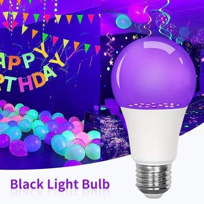 Blacklight Ultraviolet Lamp UV Purple Bulb Atmosphere E27 UV Light Bulbs 10W 360 Glow Purple Black Light Bulb Bar Decoration