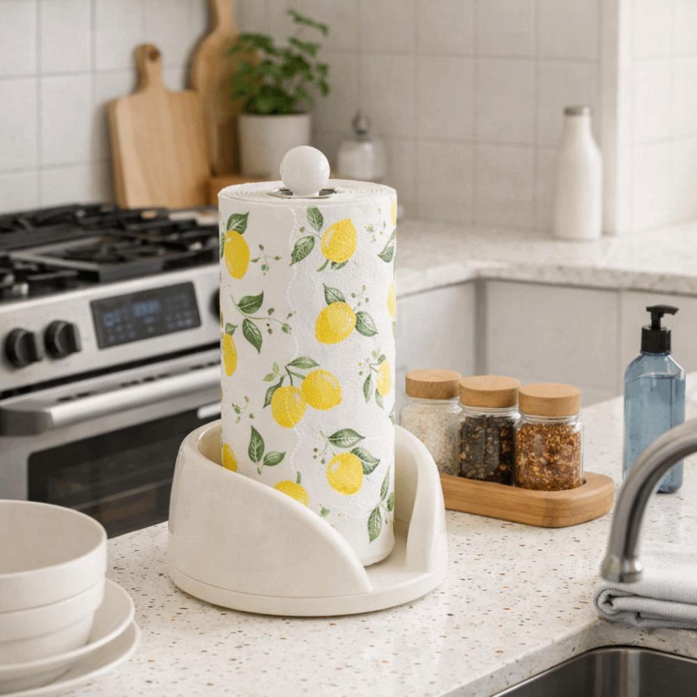 Large Capacity Vertical Napkins Rack Plastic Paper Roll Stand Tissue Stand Kitchen