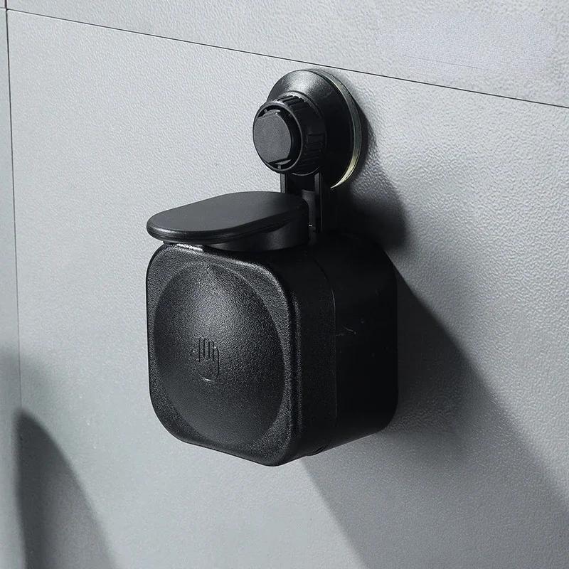 

Настенный дозатор жидкого мыла 8,5*9*15 см, ручной пресс, пенная машина, присоска, коробка для жидкого мыла в ванной чёрный