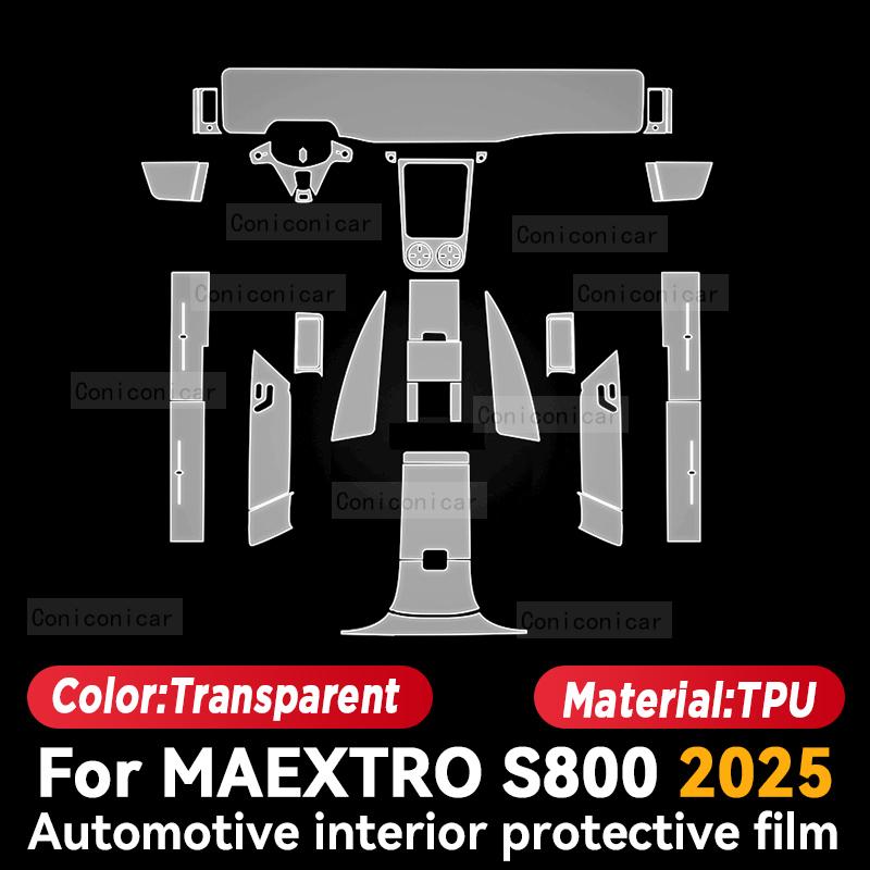 For MAEXTRO S800 2025 Car Interior Center Console Trument Dashboard Protective Cover Film Anti-scratch Sticker