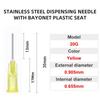 100pcs 6.5mm Dispensing Needle Glue Needle 0.5 Inch Suitable for All Glues Liquid Solder Paste Adhesives Dispenser Needle