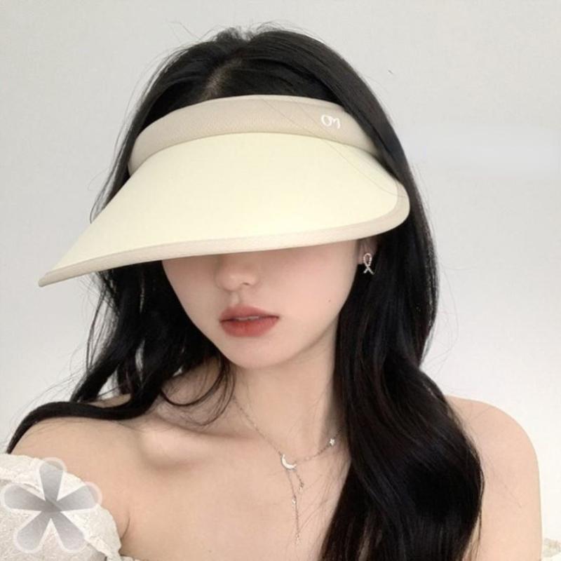 UV Protection Hat Summer Korean Style Sunshade Sunscreen Hat Empty Top Hat Women Casual Hat Trendy Outdoor Sun Hat