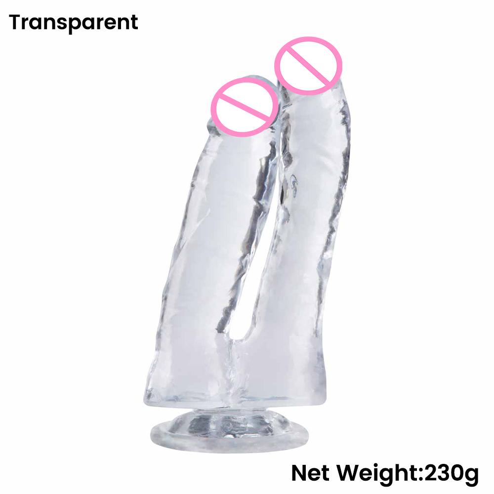 Female Adult Sex Toys Double Realistic Dildo Suction Cup G Spot Stimulation Vagina Massager Masturbation Toys for Women