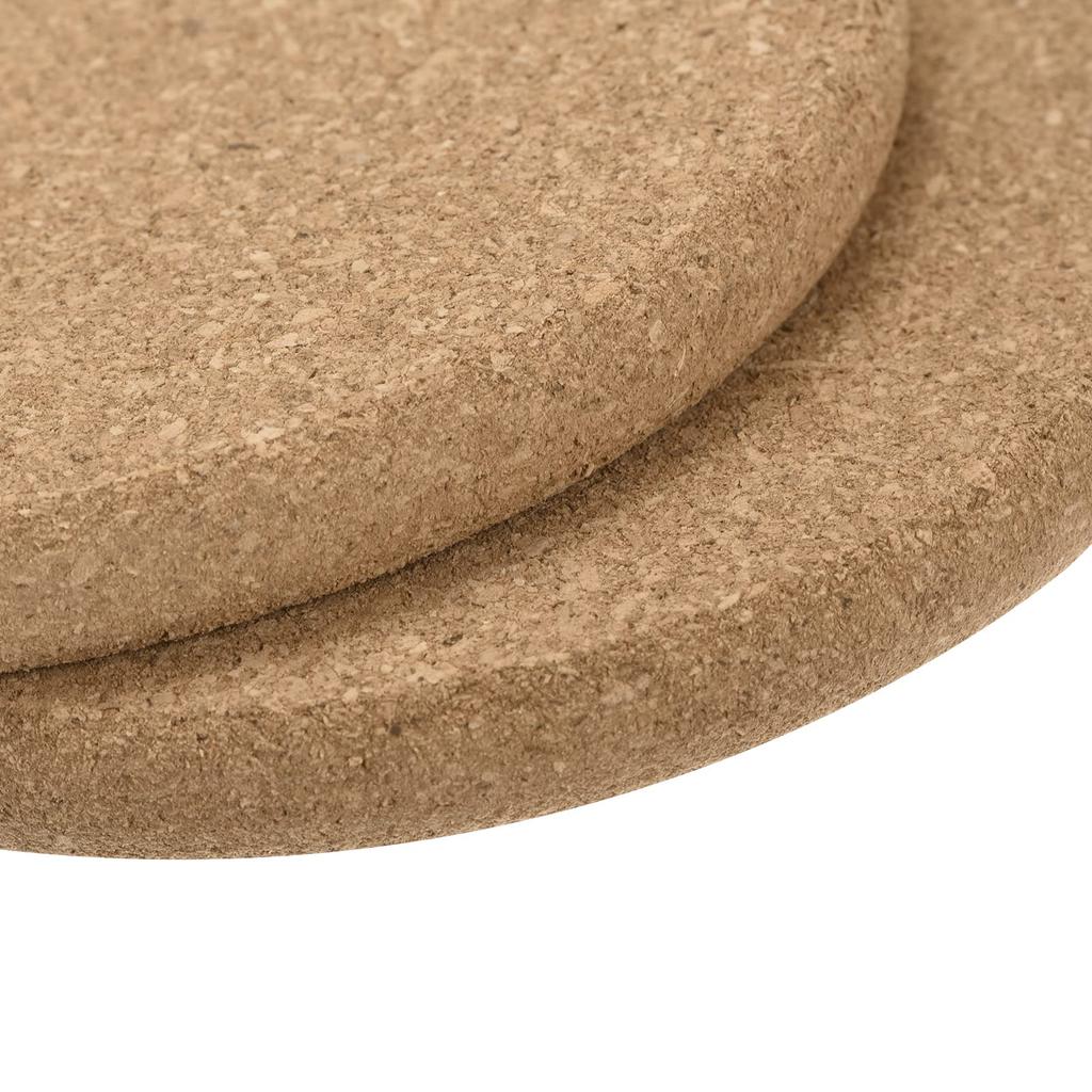 Uxcell Round Coasters, 100mm Diameter, 10mm Thick, Cork Cup Mat Pad, Round Edge, Pack of 2