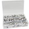 Scatola da 320 Pezzi Dado Rivetto in Alluminio Filettato Testa Piatta Inserti Ciechi M3-M12 Assortimento