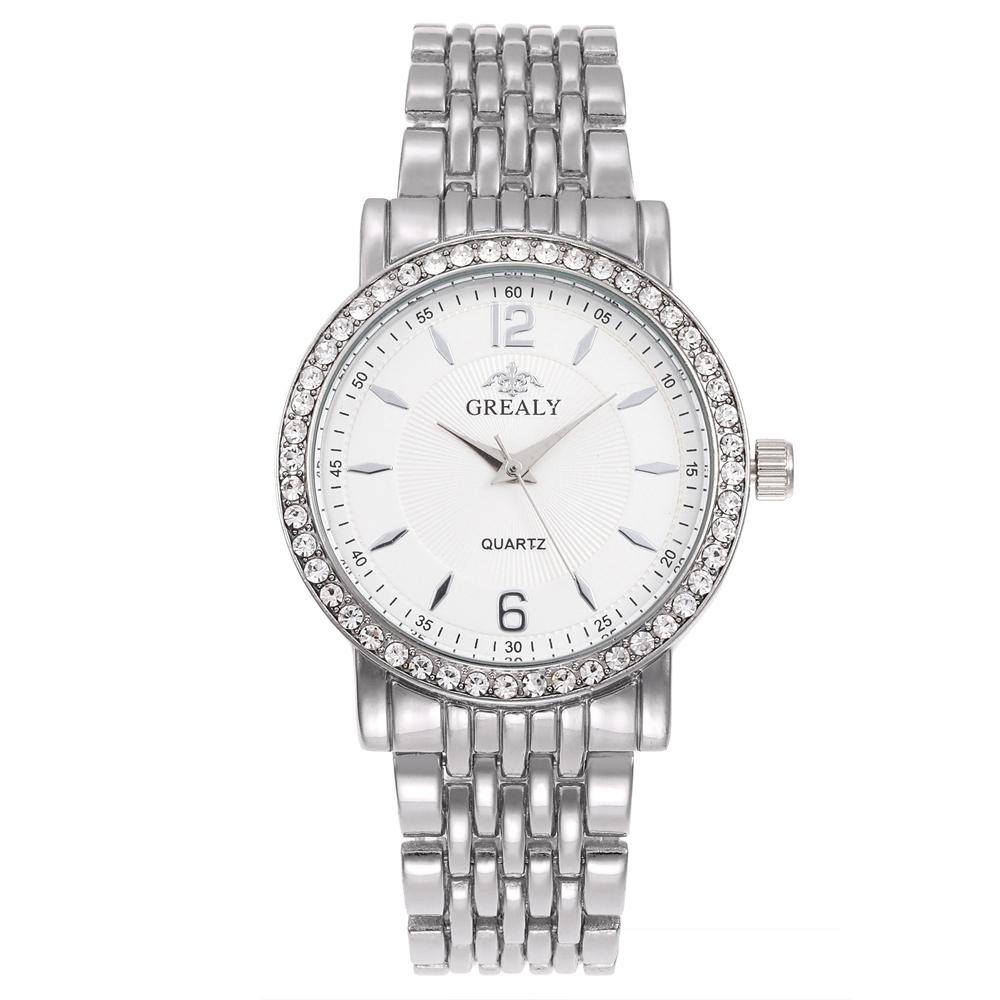 New Fashion Women Watches Casual Men Wristwatch Rhinestone Ladies Quartz Watch Stainless Steel Relogio Feminino Lady Clock Hours