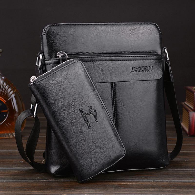 Men's Business PU Crossbody Shoulder Bag - Trendy and Fashionable