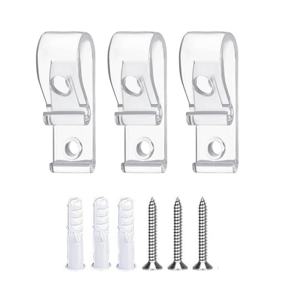 No Cord Blinds Fasteners Easy Installation Transparent Blinds Support Hook 3/8pcs for Childproof & Pet Friendly Homes