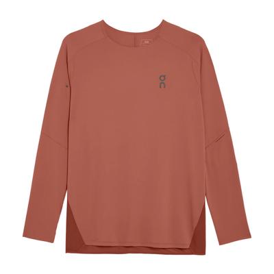 T-shirt da Uomo Girocollo Manica Lunga Logo Performance Colore Castagna Rosso Gemma 1ME10241907