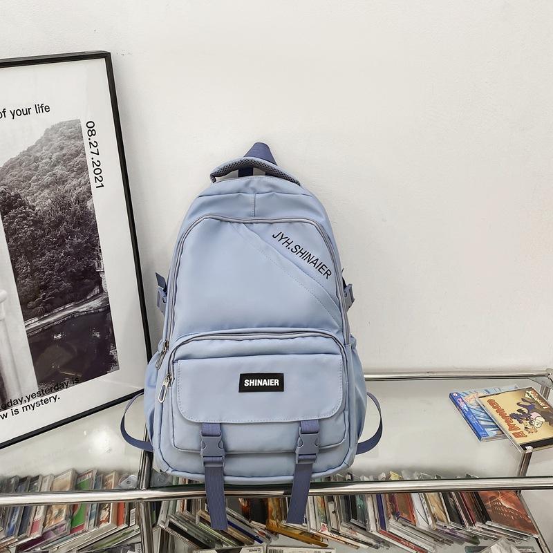 

Рюкзак простой большой вместимости из водонепроницаемой ткани, дорожный рюкзак для отдыха, школьный рюкзак для ученика средней школы, старшеклассника