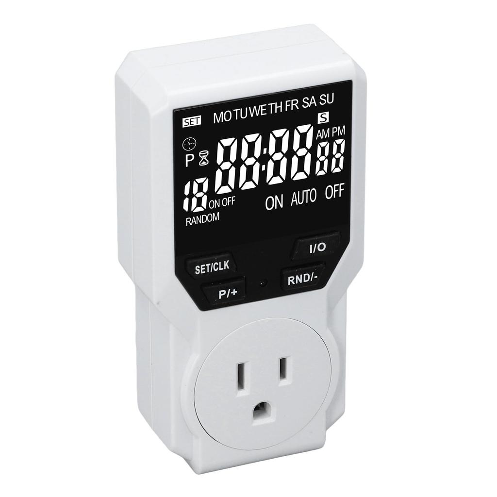 Outlet Timer Large VA Screen Multi Functional Countdown Short Cycle Timer Plug for Indoor US 120V