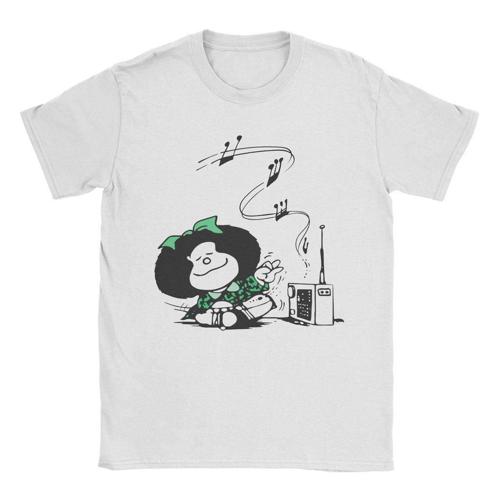 Mafalda Unisex Unisex T Shirts Quino Argentina Cartoon Hipster Tees Short Sleeve Crewneck Tshirts 100 Cotton Graphic Clothes