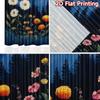 Set Of 2 Flat Printing Curtains Without Rod Floral Night Scene Valentine Is Day Festival Chic Print Polyester Curtain