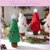 Christmas Tree Shaped Decor Figurine With Fabric Material For Holiday Home Office Decor