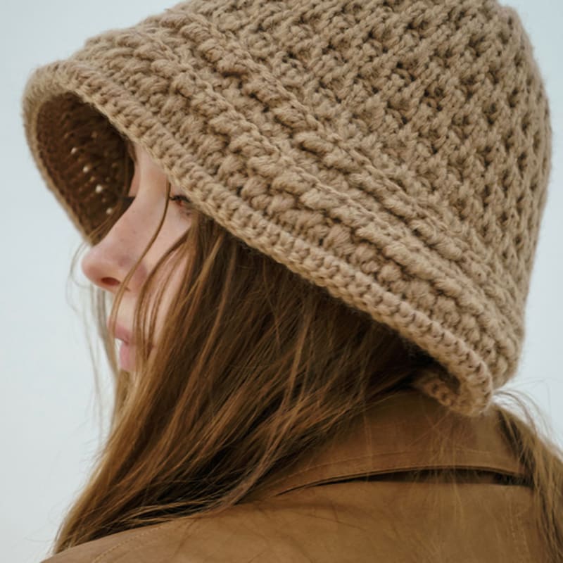 

meminn rebeu pattern kinit bonnet 3colors Rev (ivory)