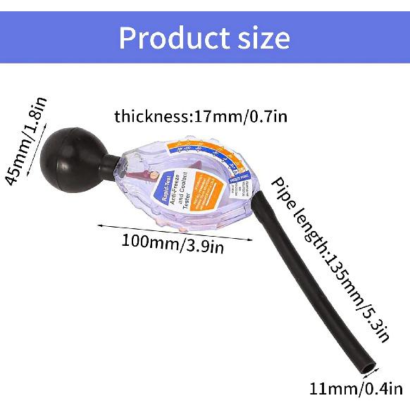 Coolant Tester Accessory, Antifreeze Tester For Understanding The State Of Coolant, Battery Hydrometer For Testing Hot Or Cold Batteries On