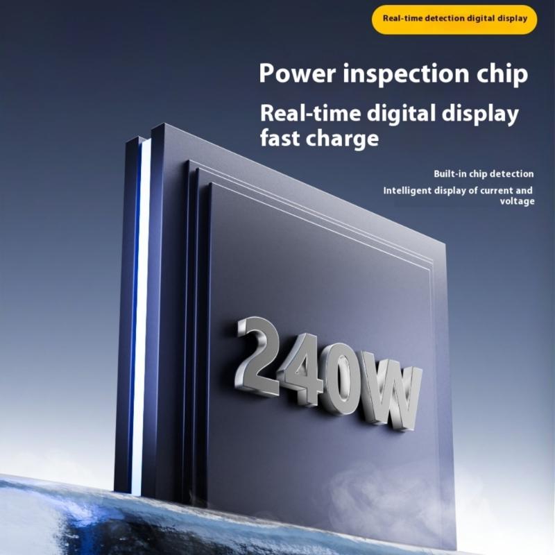 USB C to USB C Adapter 240W Charging and 40Gbps Data Transfer With Digital Display For Phones Laptops Video Transmission