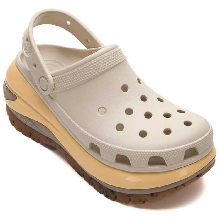 Crocs Mega Crush Clog Almond Tint Unisex Sneakers Cream Multi 207988-0LM