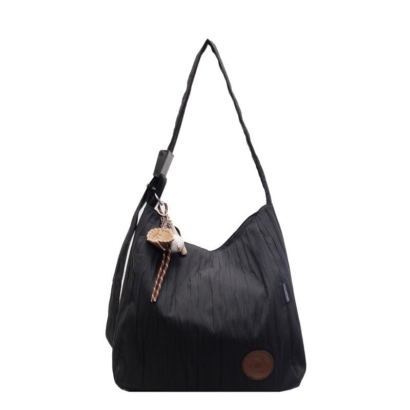 

Сумка через плечо, плиссированная сумка, женская сумка-тоут большой вместимости, сумка через плечо чёрный