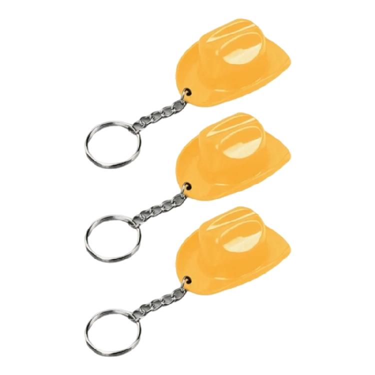 

Travel Friendly Cowboy Hat Shaped Bottle Opener Keychain Attachments Beer Opener Accessory for Outdoor Activity жёлтый