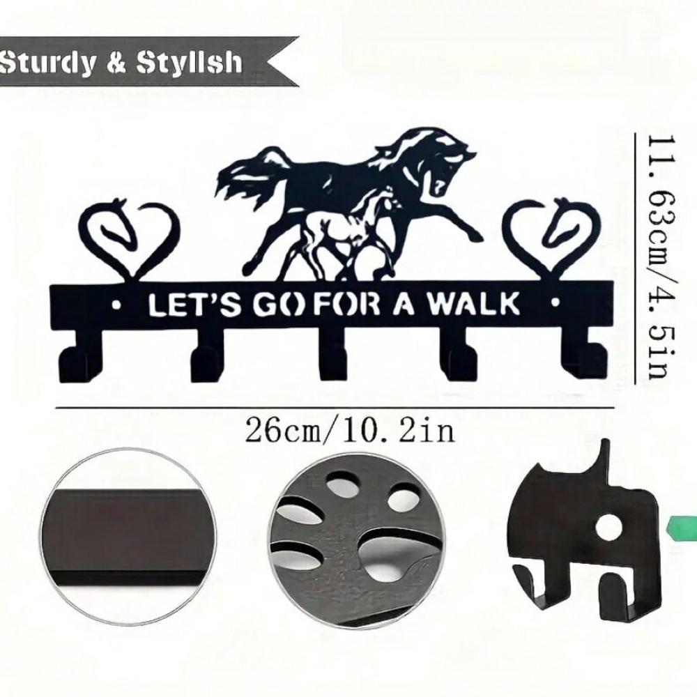 Wall Mounted Metal Horse Key Hook Rust Proof Multi Functional Coat Hat Bag Decor TY10291