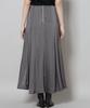 Nano Universe Satin Flare Maxi Skirt Be Paired with Other Small 023 Charcoal (Can Items) Women's 669-5230306