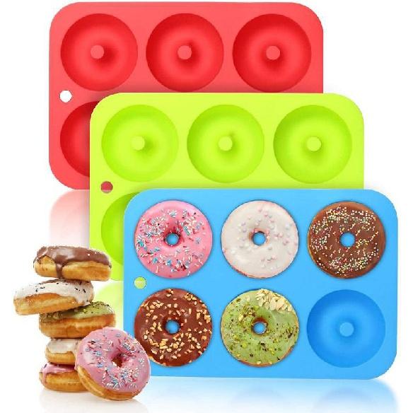 

Силиконовая форма для пончиков, антипригарная форма для выпечки, кондитерские изделия, шоколадный торт, десерт, инструменты для украшения своими руками, бублики, кексы, пончики