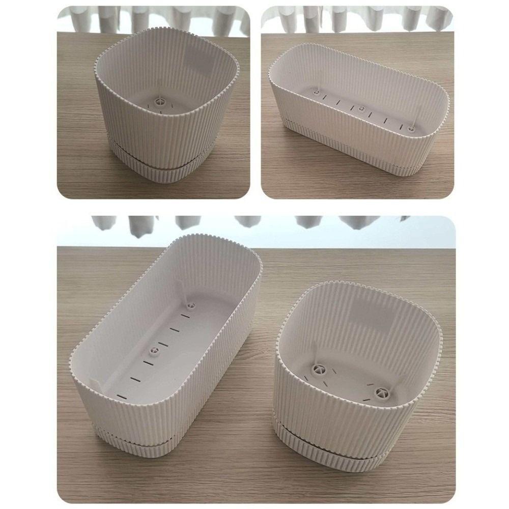 Drainage Hole Self Watering Planter Double Layer Lazy Plant Pot New Desktop Vase  Indoor Plants