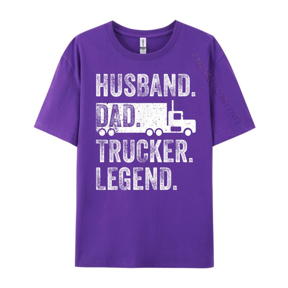 Funny Truck Driver Trucking Husband Dad Trucker Legend Men Clothes Luxury TShirt T Shirts Large Size